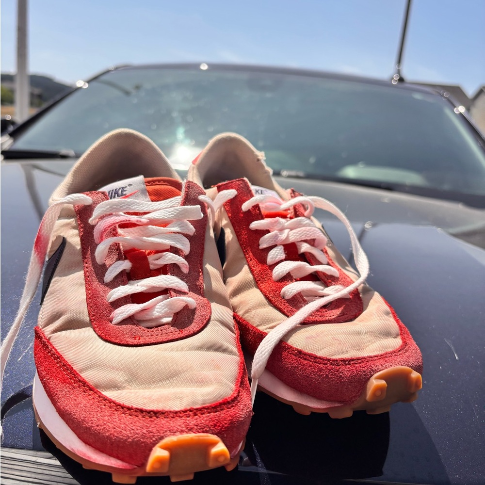 Nike Red and Cream Running Shoes
